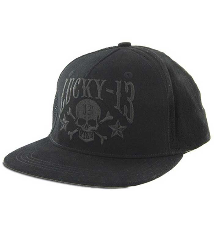 T-shirt Lucky 13 Motif Skull & Stars - Taille M - Noir - Neuf Avec étiquettes
