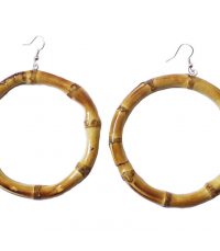 Oversized Round Bamboo Earrings