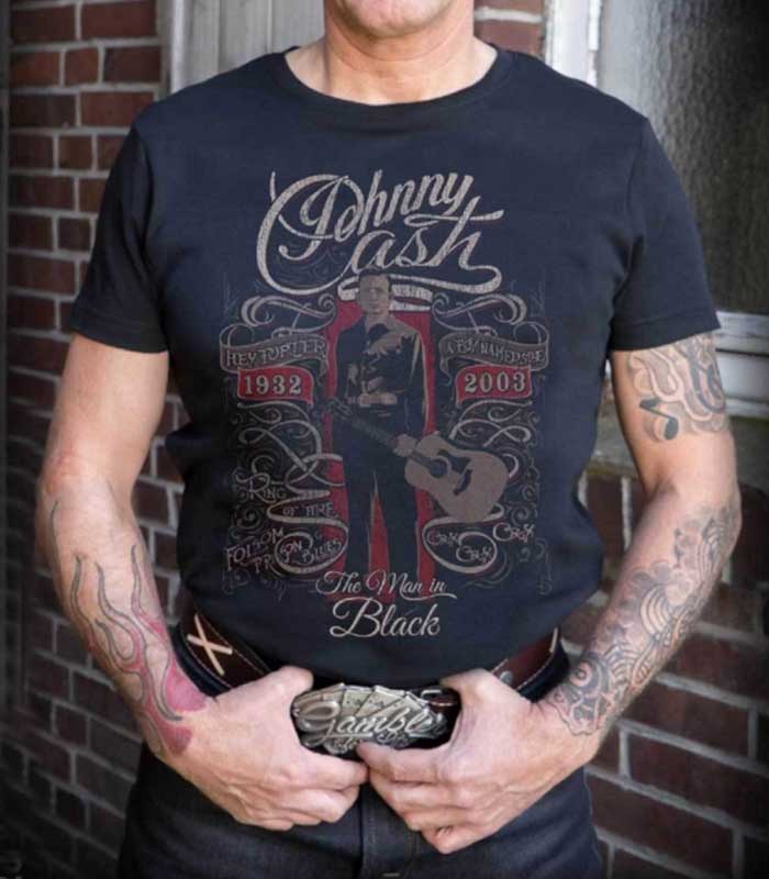 The Man in Black Tee