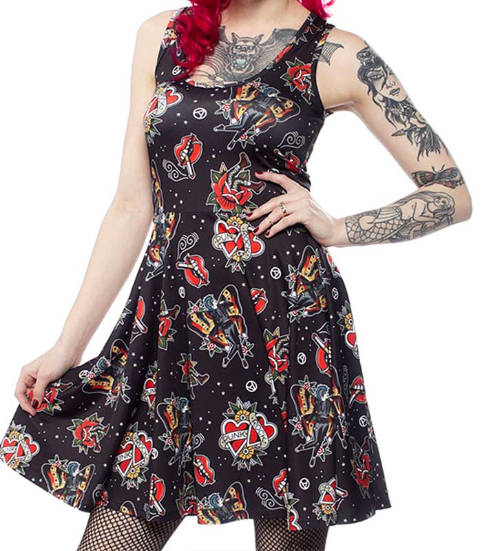 Punk Rock Girl Skater Dress