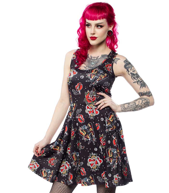 Punk Rock Girl Skater Dress - Bild 2