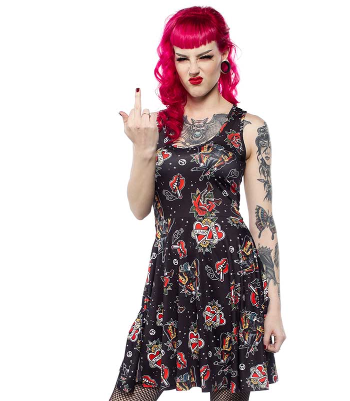 Punk Rock Girl Skater Dress - Bild 3