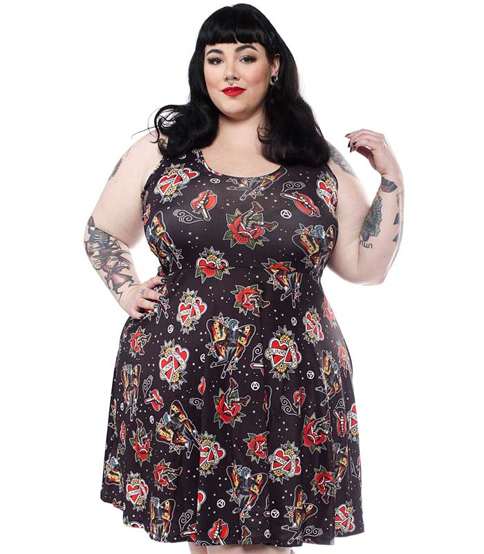 Punk Rock Girl Skater Dress - Bild 5