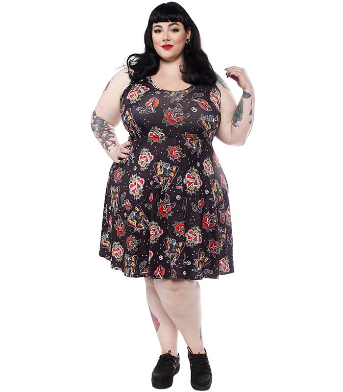 Punk Rock Girl Skater Dress - Bild 4