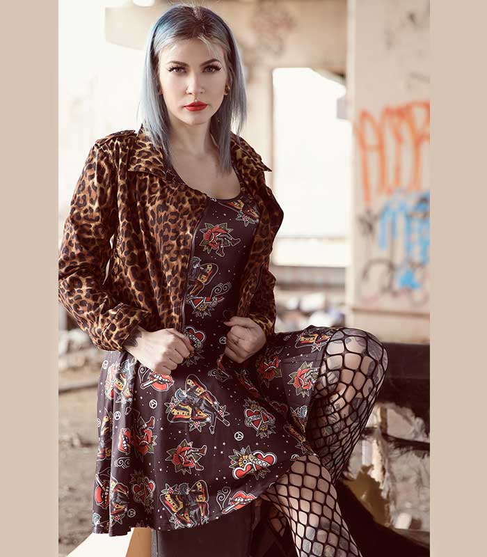 Punk Rock Girl Skater Dress - Bild 7