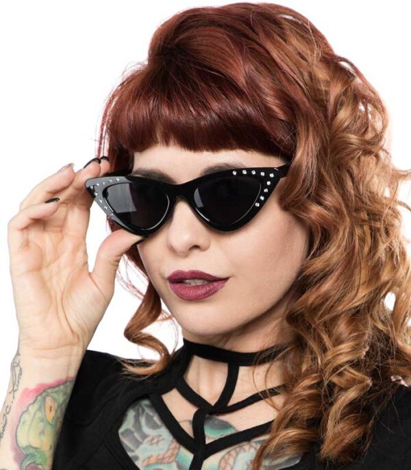 Black Rhinestone Sunglasses