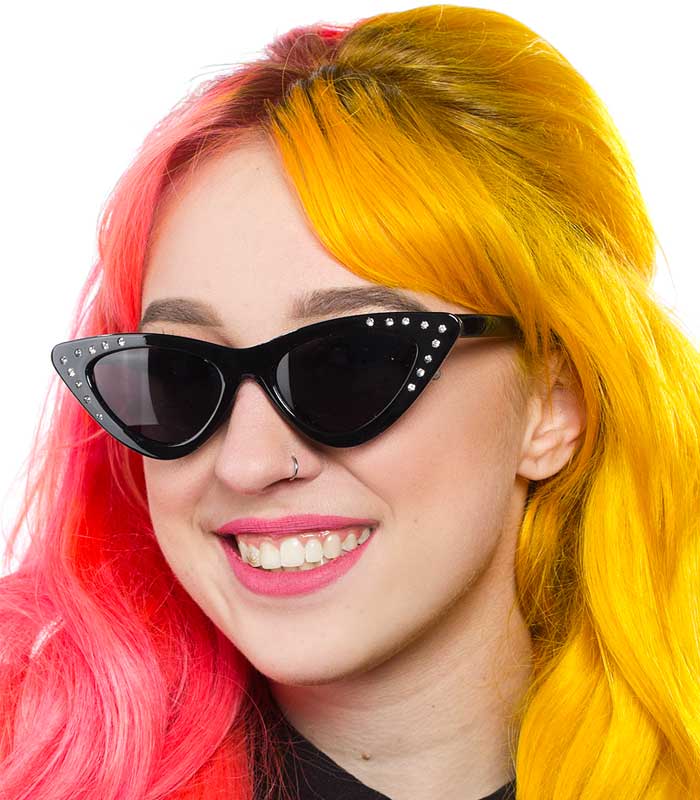 Black Rhinestone Sunglasses - Bild 3