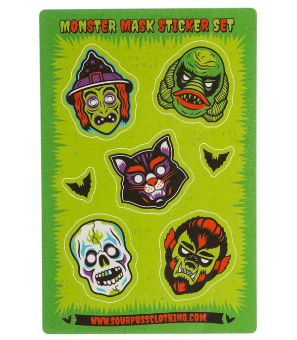 Monster Mask Sticker Set