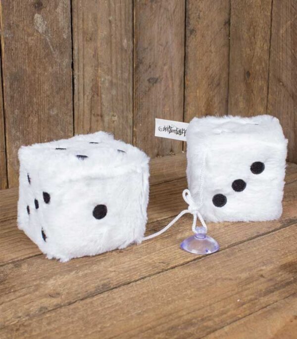 Fuzzy Dice vit/svart