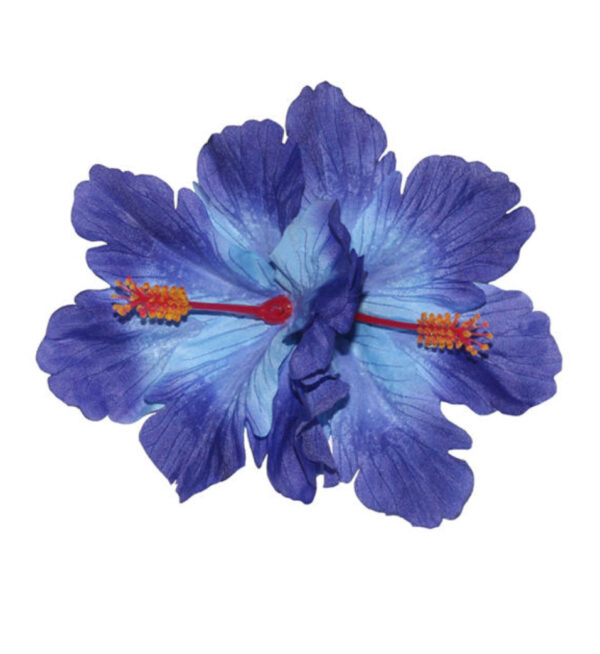 Debra Double Blue Hibiscus Hair Flower