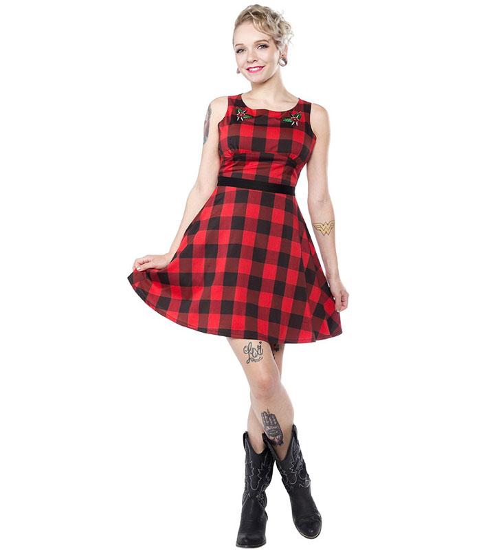 Buffalo Plaid Flower Dress - Bild 3